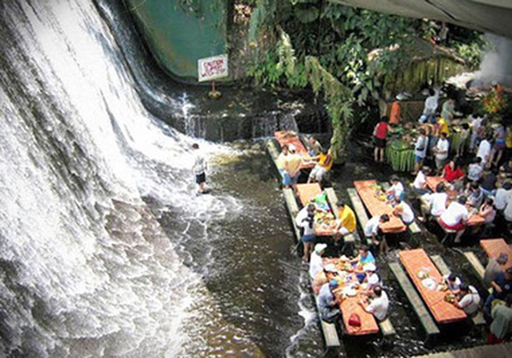 8 Unique Restaurants in Nature Around the World - The Labassin Waterfall Restaurant – San Pablo City, Philippines - Universal Logistics Universal & YOU Internal Newsletter