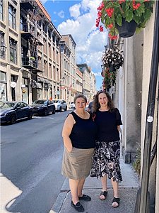 Josie & Bonnie near our office in Old Montreal